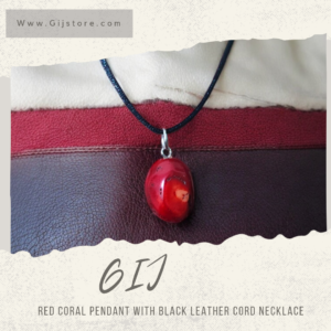 تعليقة من حجر المرجان الاحمر Red Coral