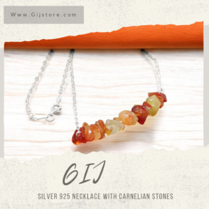 سنسال فضة ٩٢٥ مع احجار العقيق Carnelian
