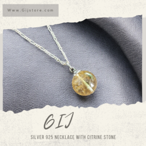 سنسال فضة ٩٢٥ مع حجر السترين Citrine