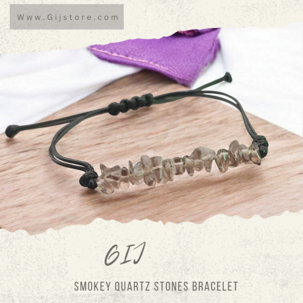 اسوارة من احجار الكوارتز الدخاني Smokey Quartz