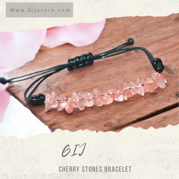 اسوارة من احجار الكوارتز الكرزي Cherry Quartz