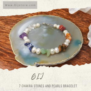 اسوارة الشاكرات السبعة واللؤلؤ 7 Chakra stones & Pearls