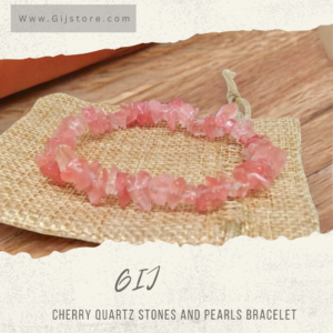 اسوارة من احجار الكوارتز الكرزي Cherry Quartz