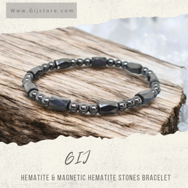اسوارة من احجار الهيماتيت والهيماتيت المغناطيسي Magnetic Hematite
