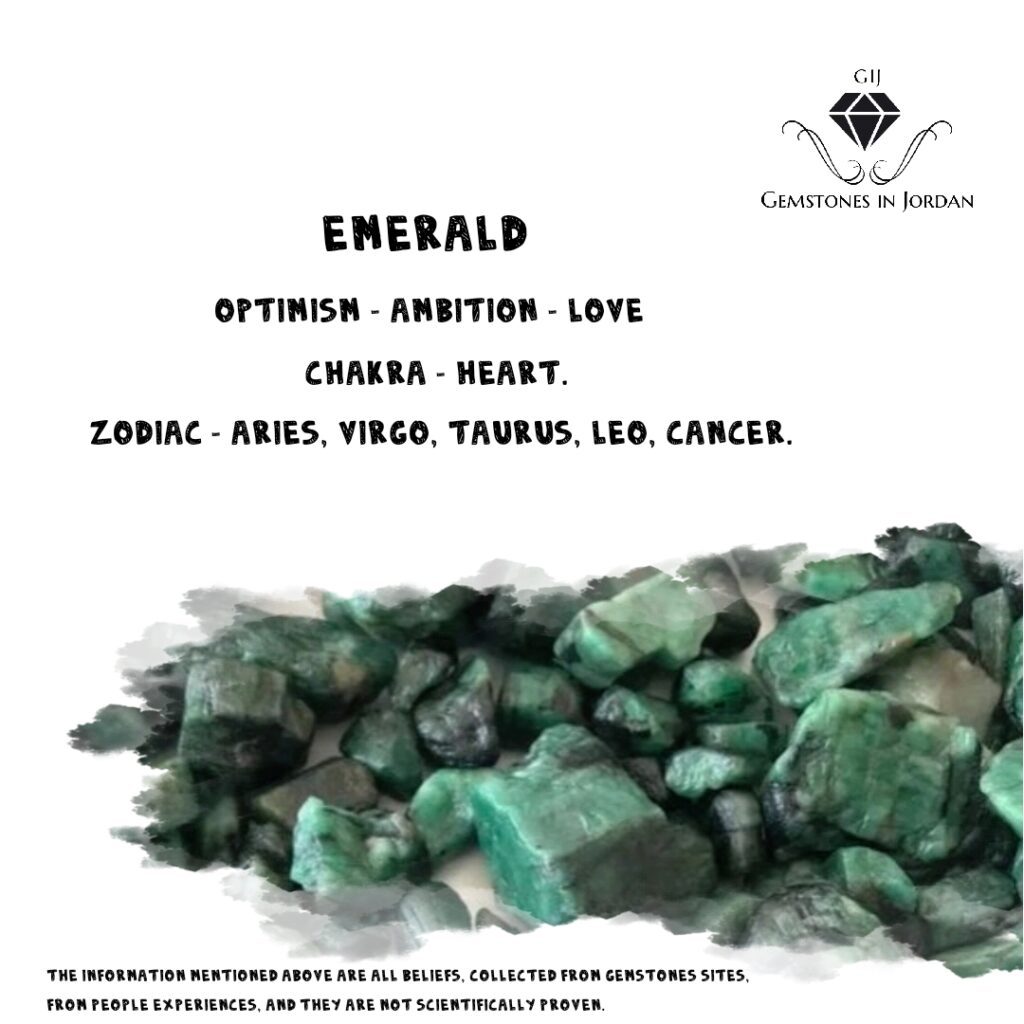 حجر الزمرد الأخضر الطبيعي – أحجار كريمة في الأردن