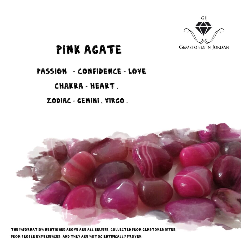 احجار باللون الزهري حجر العقيق الزهري Pink Agate