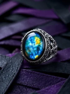 خواتم مرصعة بأحجار كريمة طبيعية مثل العقيق وعين النمر واللابيز لازولي – تصاميم فاخرة من متجر GIJ