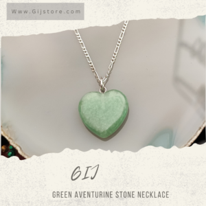 سنسال فضة ٩٢٥ مع تعليقة من حجر الافينتورين الاخضر Green Aventurine