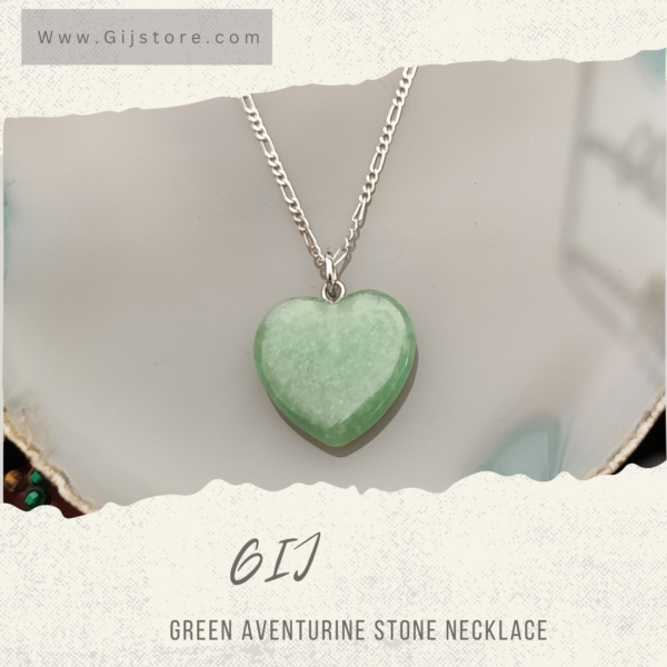 سنسال فضة ٩٢٥ مع تعليقة من حجر الافينتورين الاخضر Green Aventurine