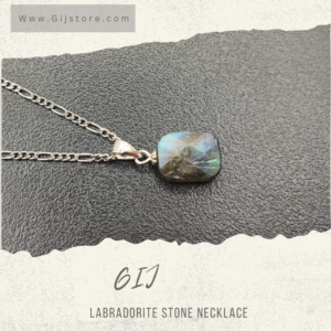 سنسال فضة ٩٢٥ مع تعليقة من حجر الطاووس ليبرادورايت Labradorite