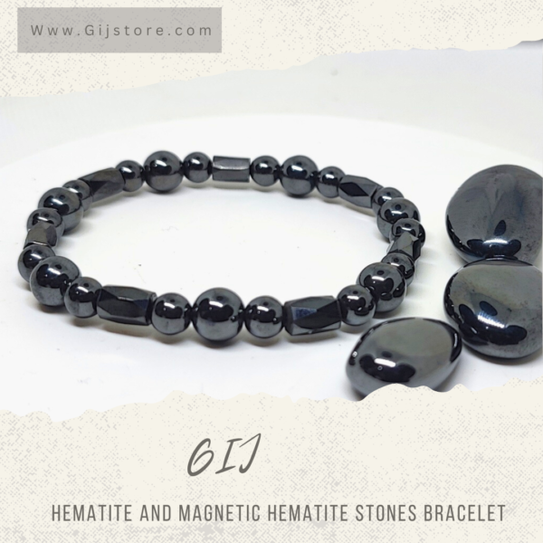اسوارة من احجار الهيماتيت والهيماتيت المغناطيسي Hematite and Magnetic Hematite