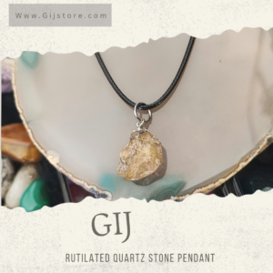 تعليقه من حجر الروتيليتد كوارتز Rutilated Quartz