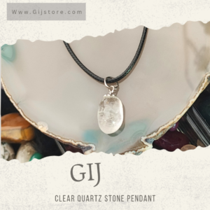 تعليقة من حجر الكوارتز الشفاف Clear Quartz