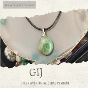 تعليقة من حجر الافنتورين الاخضر Green Aventurine