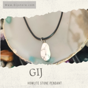 تعليقه من حجر هاولايت الأبيض Howlite