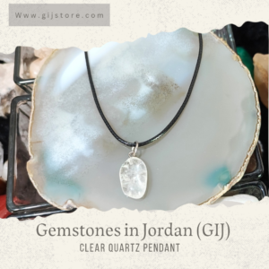 تعليقة من حجر الكوارتز الشفاف Clear Quartz