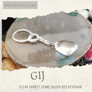 مدالية فضه 925 مع حجر كوارتز الشفاف Clear Quartz