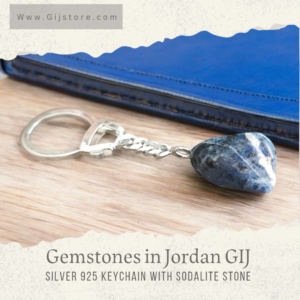 مدالية فضه 925 مع حجر السودالايت Sodalite