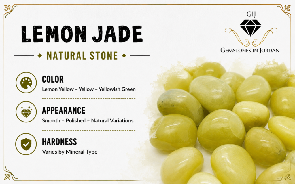 حجر الجاد الليموني الطبيعي Lemon Jade