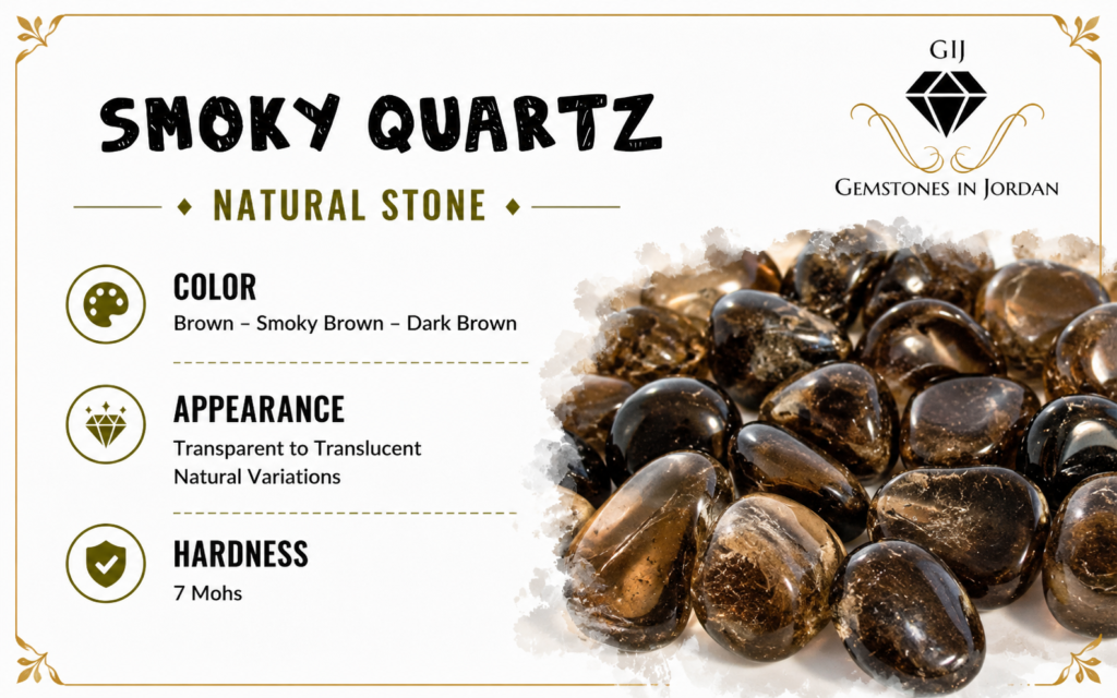 حجر الكوارتز الدخاني Smoky Quartz الطبيعي – اللون البني والخصائص الفيزيائية